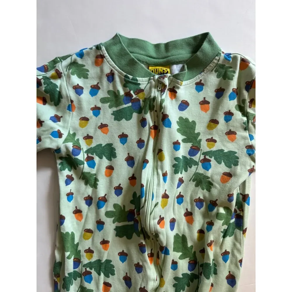 DUNS organic acorn zipper pajamas